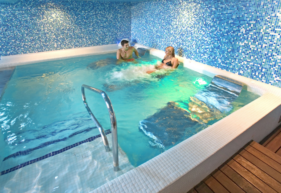 Couple enjoying the spa at the Villa Pasiega Spa Hotel